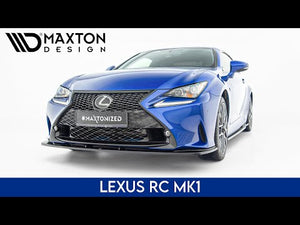 Maxton side splitters til Lexus Rc Mk1 – blank sort – video