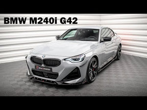 Maxton frontsplitter til BMW 2 Coupe M-Pack / M240i G42 – blank sort – video