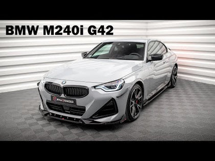 Maxton frontsplitter til BMW 2 Coupe M-Pack / M240i G42 – blank sort – video