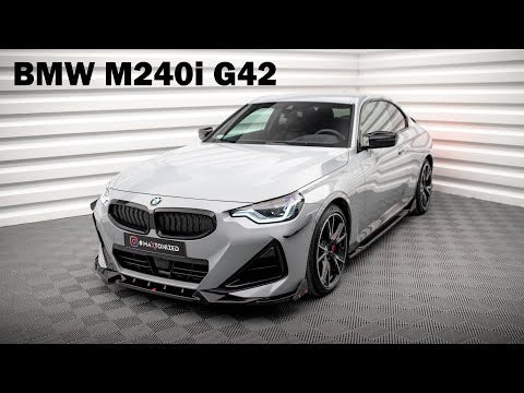 Maxton frontsplitter til BMW 2 Coupe M-Pack / M240i G42 – blank sort – video