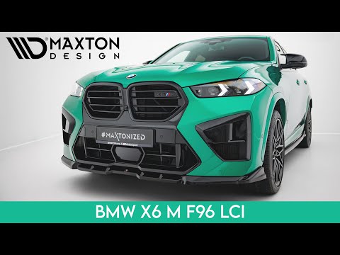Maxton rear splitter til BMW X6 M F96 Facelift – blank sort – video