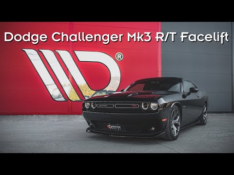 Maxton frontsplitter til Dodge Challenger RT Mk3 Facelift – blank sort – video