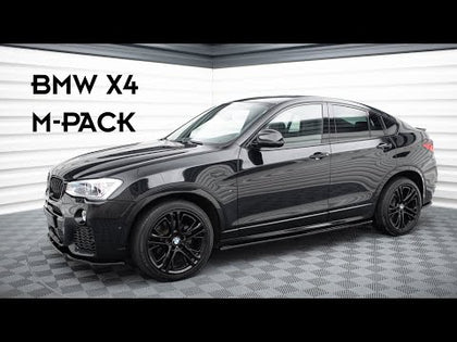 Maxton side splitters til BMW X4 M-PACK – blank sort – video