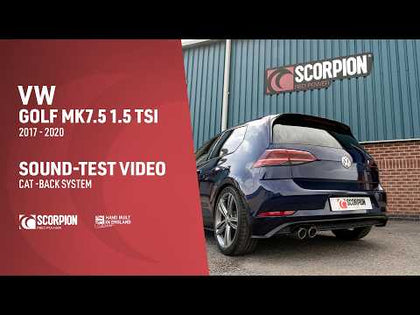 Scorpion cat-back udstødning til VW Golf MK7.5 1.5 TSI – resoneret, video