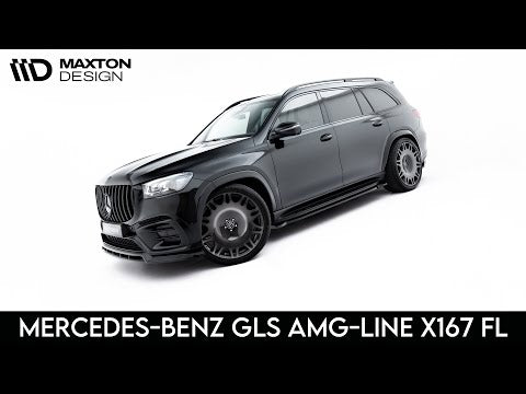 Maxton spoiler cap til Mercedes-Benz GLS AMG-Line X167 Facelift – blank sort – video