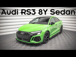 Maxton frontsplitter til Audi RS3 Sedan 8Y – blank sort – video