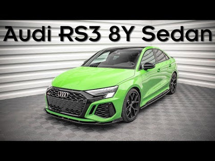 Maxton frontsplitter til Audi RS3 Sedan 8Y – blank sort – video