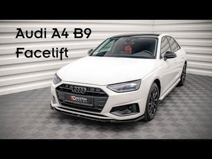 Maxton sideskørter til Audi A4 Sedan / Avant B9 Facelift – blank sort – video