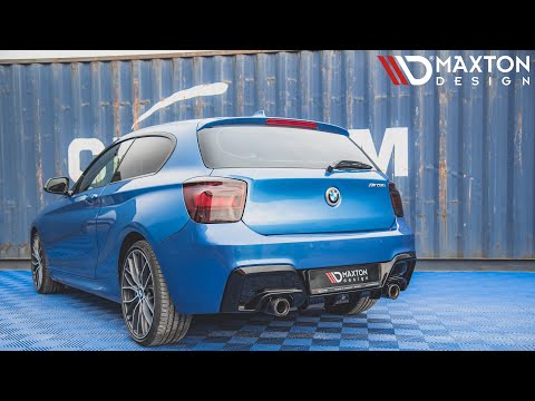 Maxton rear valance til BMW M135i F20 – blank sort – video