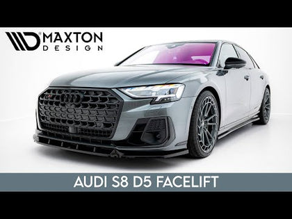 Maxton sideskørter til Audi S8 / A8 S-Line D5 Facelift – blank sort – video