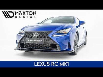 Maxton frontsplitter til Lexus RC Mk1 – blank sort – video