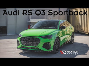Maxton sideskørter til Audi Q3 S-Line / RSQ3 Sportback / SUV F3 – blank sort – video