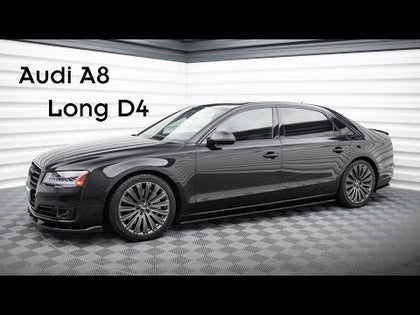 Maxton sideskørter til Audi A8 Long D4 – blank sort – video