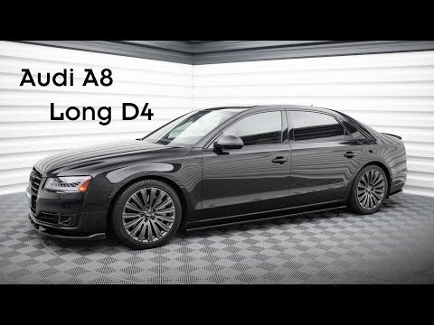 Maxton sideskørter til Audi A8 Long D4 – blank sort – video