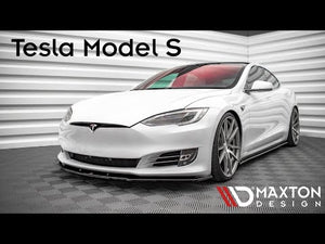 Maxton frontsplitter til Tesla Model S Facelift – blank sort – video