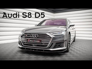 Maxton frontsplitter til Audi S8 / A8 S-Line D5 – blank sort – video