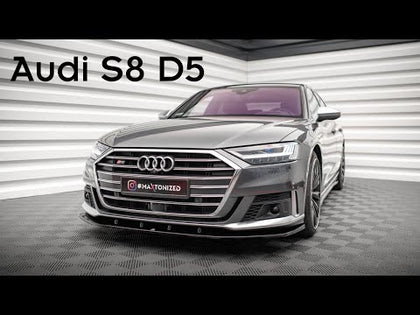 Maxton frontsplitter til Audi S8 / A8 S-Line D5 – blank sort – video