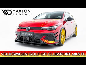 Maxton spoiler cap til Volkswagen Golf GTI Clubsport Mk8 Facelift – blank sort – video