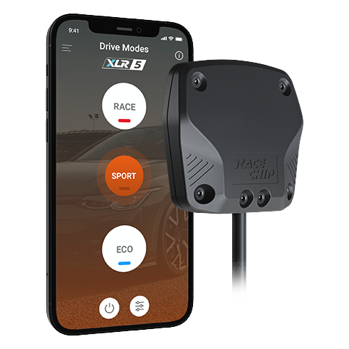 RaceChip XLR5 med app-kontrol: Brainbox og RaceChip-appen