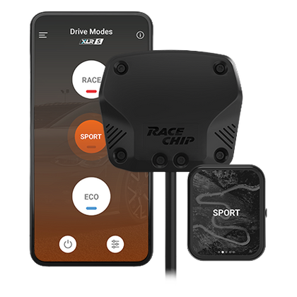 RaceChip XLR5 med controller: Brainbox, controller og RaceChip-appen