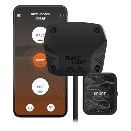 RaceChip XLR5 med controller: Brainbox, controller og RaceChip-appen
