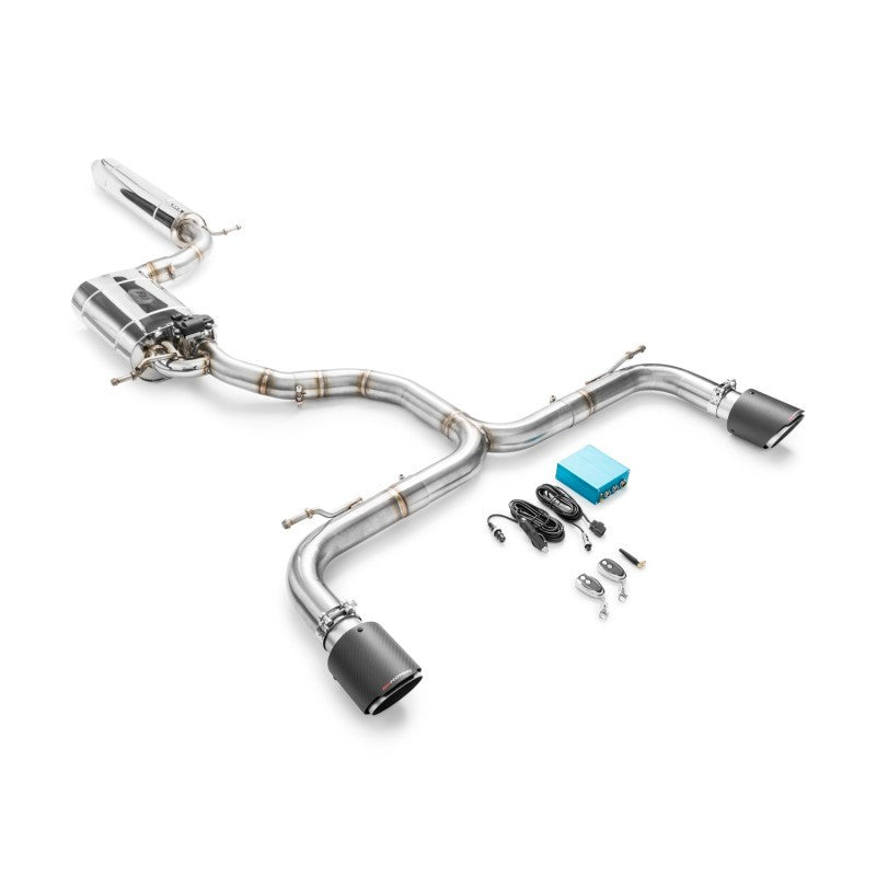 RM Motors Cat-Back - Middle And End Silencer VW Golf 7 VII GTI Tip diameter - 89 mm, Exhaust tip - 1