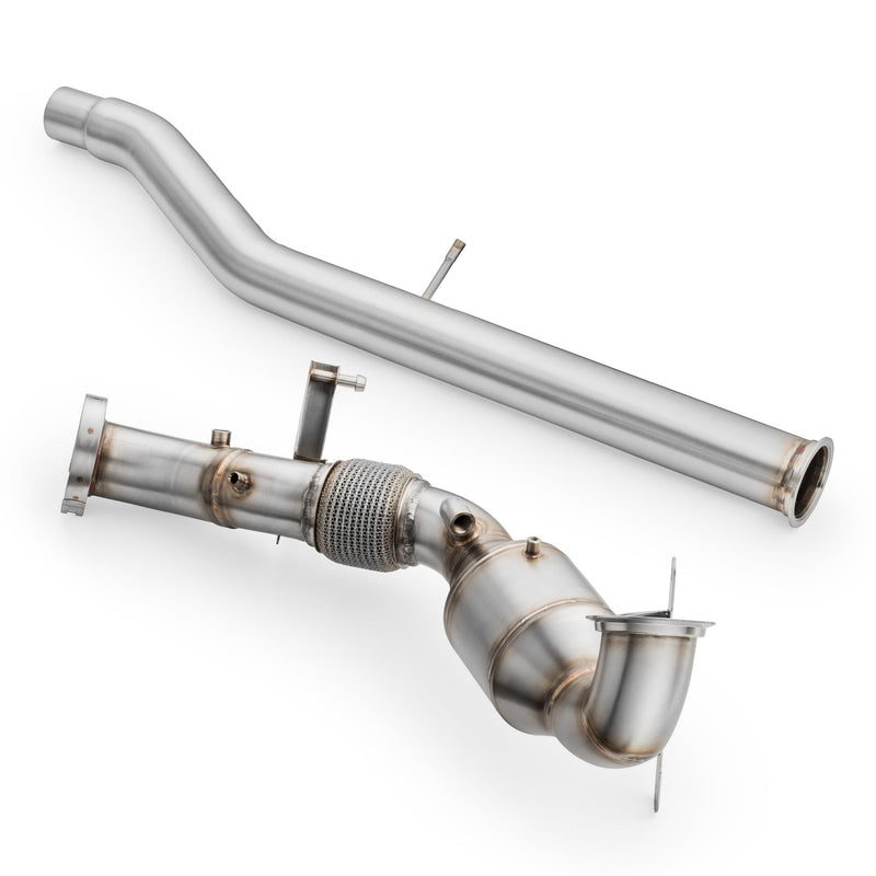 RM Motors Downpipe Audi A3 2.0 TSI OPF/GPF med katalysator – katalysator Euro 6, lyddæmper Med