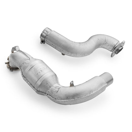 RM Motors Mercedes-AMG A35 GPF W177 4MATIC Downpipe With Heat Shield Without Silencer & GPF OFF
