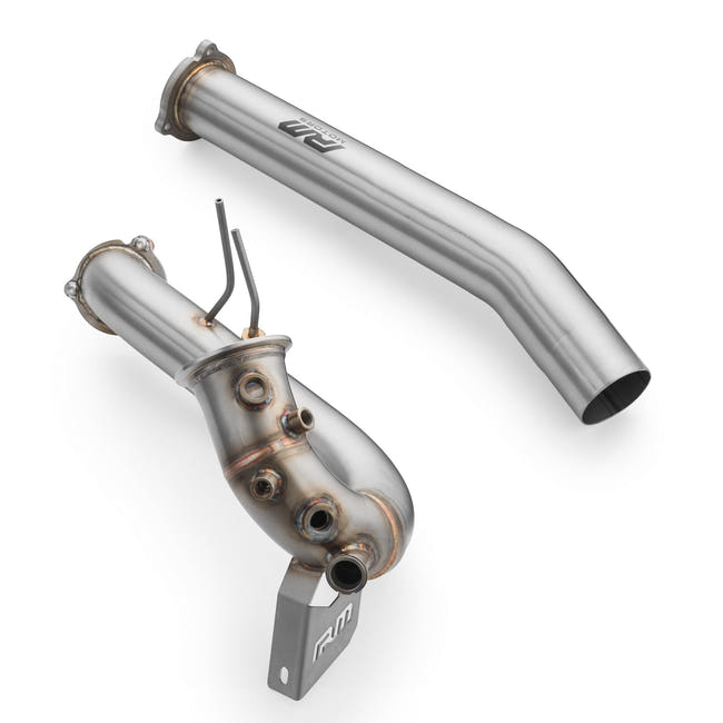RM Motors Downpipe Set AUDI A4 S4 / Avant Quattro / Avant 3.0 TDI – No Catalytic Converter – No Silencer – No Set with Silencer – With Heat Shield - billede 2
