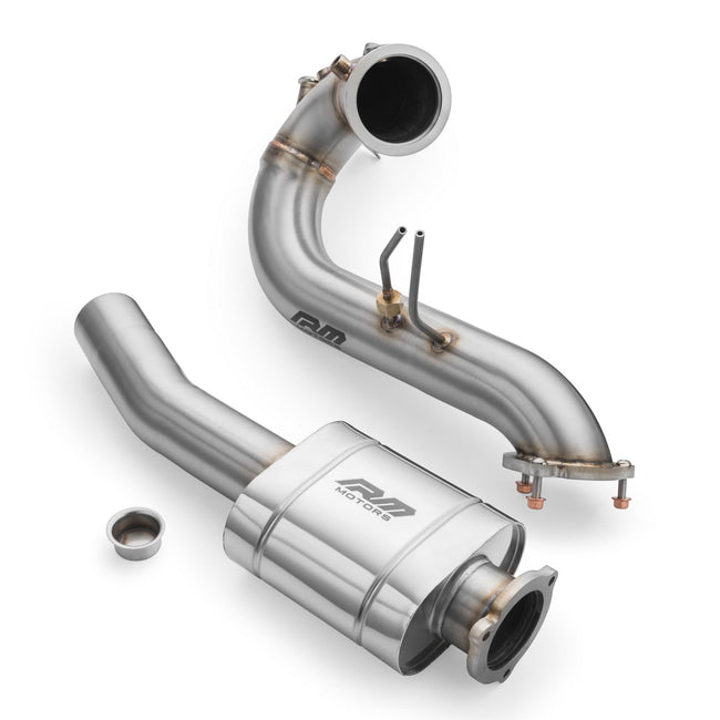 RM Motors Downpipe Sæt Audi A5 S5 / Cabriolet / Sportback / Coupe 3.0 TDI, OBD, Med Lyddæmper Og Varmeskjold