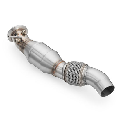 RM Motors Downpipe BMW E60, E61 535d M57N2 med katalysator – Euro 5, 200 cpsi – billede 3