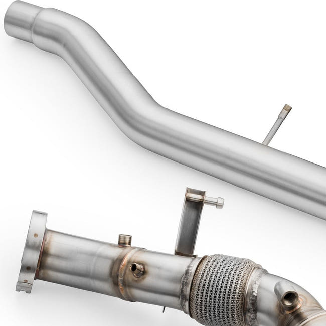 RM Motors Downpipe Audi S3 2.0 TSI OPF/GPF Katalysator MS + Lyddæmper - detalje 1