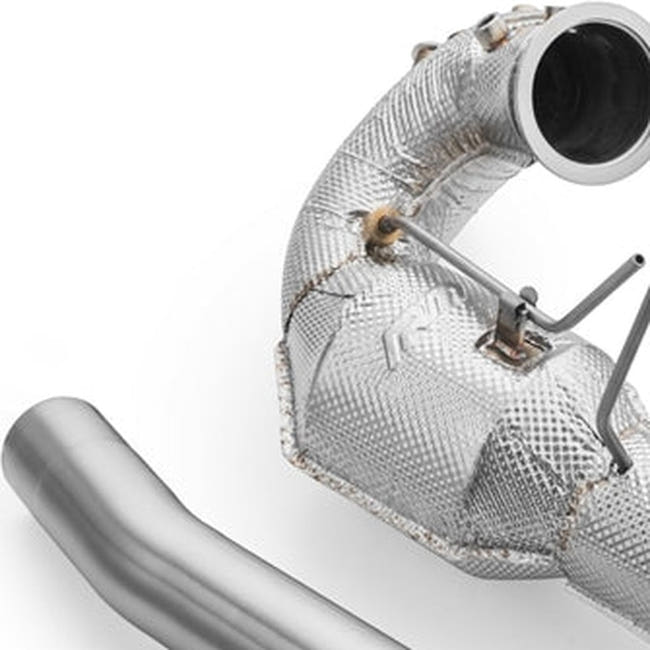 RM Motors Downpipe Sæt Audi A4 S4 / Avant Quattro / Avant 3.0 TDI, OBD, Uden Lyddæmper og med varmeskjold - detalje 1