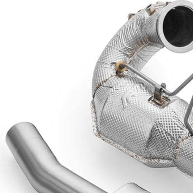 RM Motors Downpipe Sæt Audi Q5 3.0 TDI, MS, Med Lyddæmper Og Varmeskjold - detalje 1