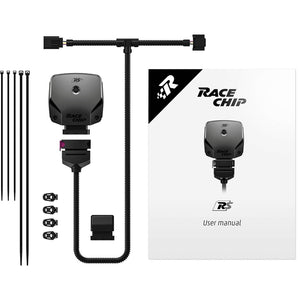 RaceChip RS modul, kabelsæt og brugervejledning i pakken