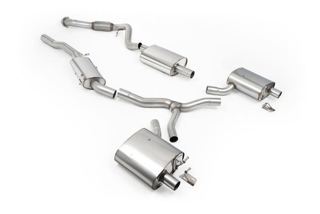 Milltek endrør til Resonated (Quieter) Fit to OE Outlets on Rear Diffuser (No Tips) Audi A4 2.0 B9.5 Quattro
