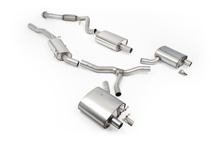 Milltek endrør til Resonated (Quieter) Fit to OE Outlets on Rear Diffuser (No Tips) Audi A4 2.0 B9.5 Quattro