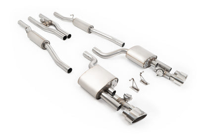 Milltek Cat-Back udstødning – Audi RS4 B7 - V2 Valved Cat-Back med Active H Pipe og Polished Ovals – produktbillede 20