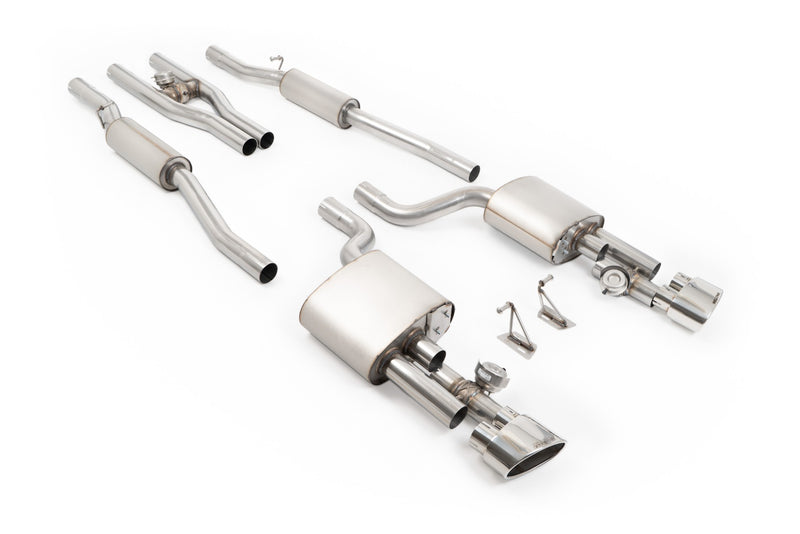Milltek Cat-Back udstødning – Audi RS4 B7 - V2 Valved Cat-Back med Active H Pipe og Polished Ovals – produktbillede 20