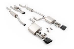 Milltek cat-back udstødning til Audi RS4 B7 - V2 Valved Cat-Back med Active H Pipe og Polished Ovals, sorte tips – billede 6