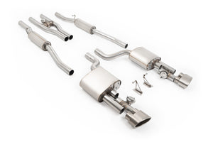 Milltek cat-back udstødning til Audi RS4 B7 - V2 Valved Cat-Back med Active H Pipe og Polished Ovals, tips i børstet titanium – billede 11