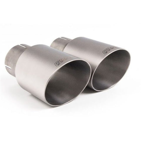 Milltek ovale tips i børstet titanium