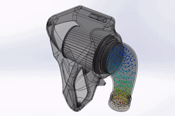 B9 Audi A4/A5 Cold Air Intake Flow Animation