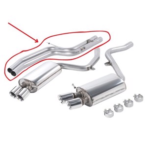 Milltek Centre Silencer Delete Pipe Audi S5 4.2 V8 B8