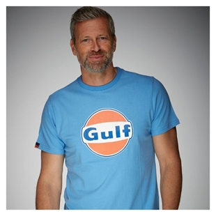 Gulf Logo T-shirt Lyseblå XXL