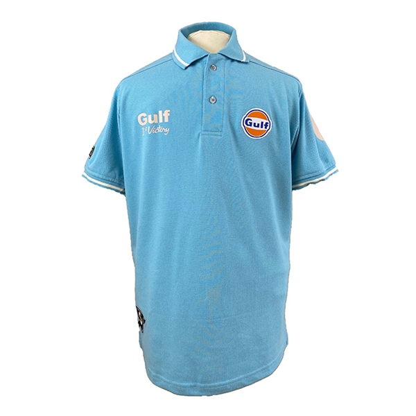 Gulf Vintage Polo Shirt Retro Lysblå S Nardocardk