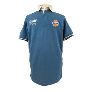 Gulf Vintage polo-shirt. Petroliumsblå XL