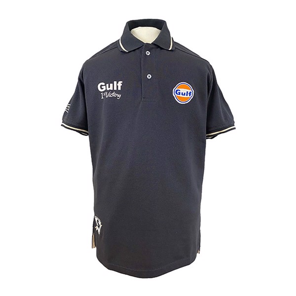 Gulf Vintage polo-shirt. Mørkgrå M