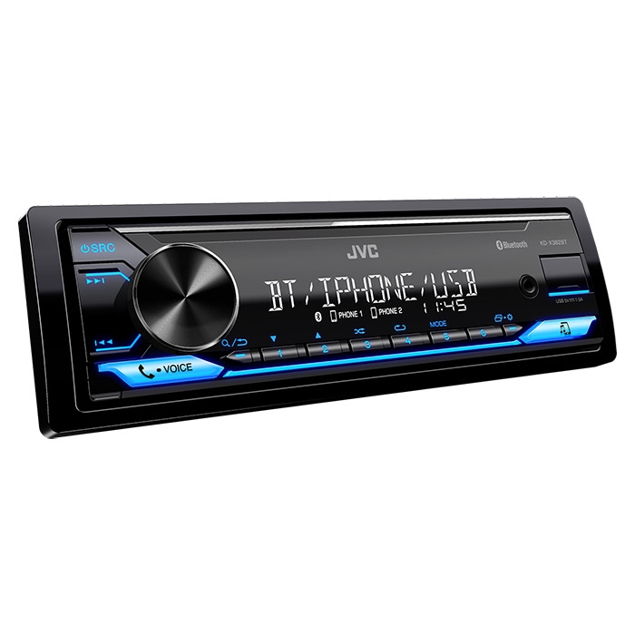 JVC KD-X382BT Bilradio med RDS tuner og Bluetooth 100mm