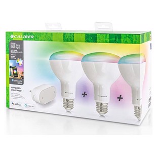 Caliber BR30 smart home starterpack LED-pære hvid/multi